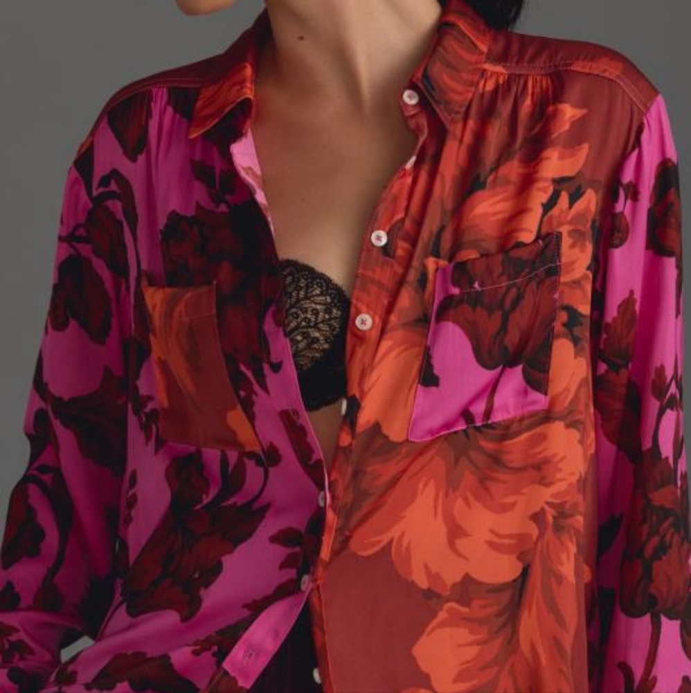 NWT Anthropologie Ladies Floral Blouse size M - Picture 4 of 11